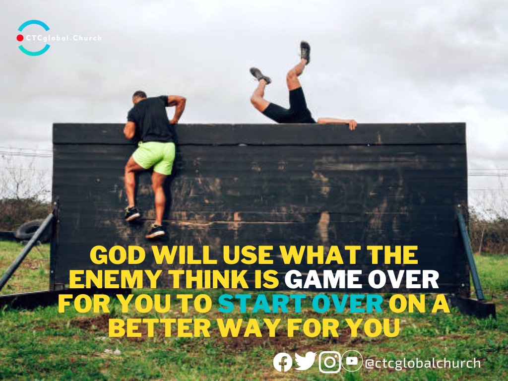 CTCglobalChurch's tweet photo. The game is never over for you until...

#GrowwithSpeed
#GlowwithEase
#CTCGlobalChurch https://t.co/F19dUf3sgb