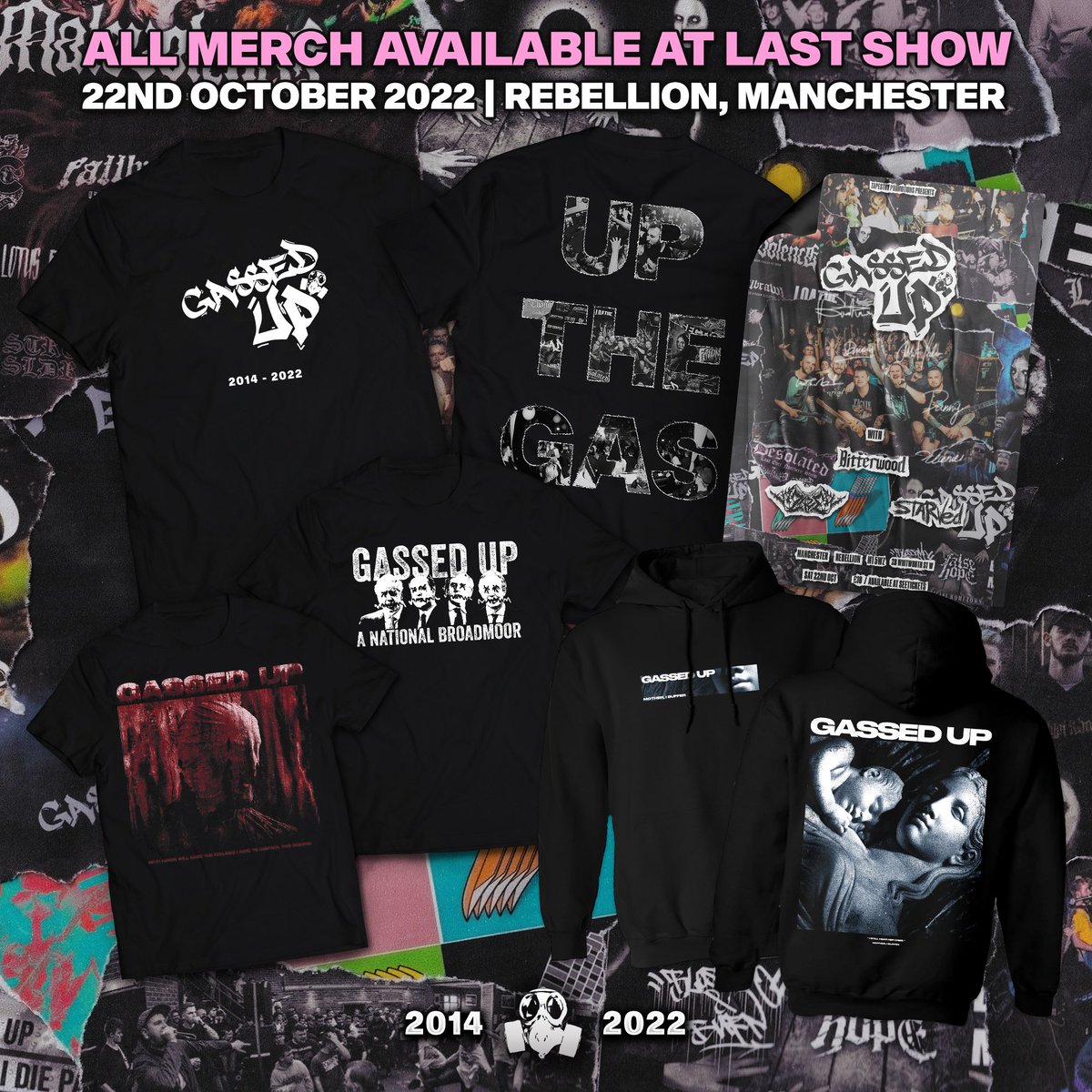 All merch available at our final show in limited numbers so get there early to not miss out. Any leftovers if any will be online after the show. See you in 3 days!

Tickets: seetickets.com/event/gassed-u…
Event: facebook.com/events/s/gasse…