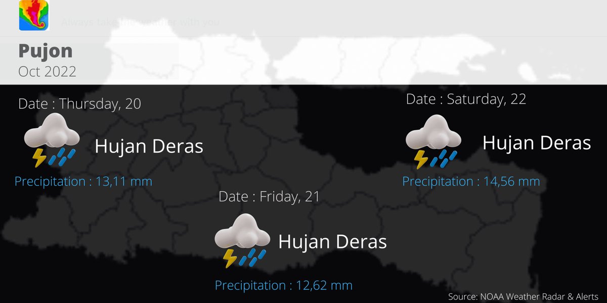 perumjasatirta1's tweet image. Berikut kami sampaikan #PrakiraanCuaca untuk wilayah #Pujon untuk 3 hari kedepan. Semoga bermanfaat.