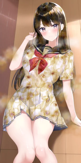 黒髪美少女にぶっかけ無洗浄
#NovelAI 