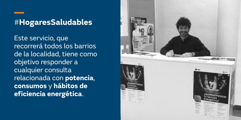 En el marco de nuestra colaboración con el proyecto #HogaresSaludables de @EpiuGetafe para reducir la pobreza energética, hemos abierto puntos de atención de optimización de factura en centros cívicos de la ciudad.