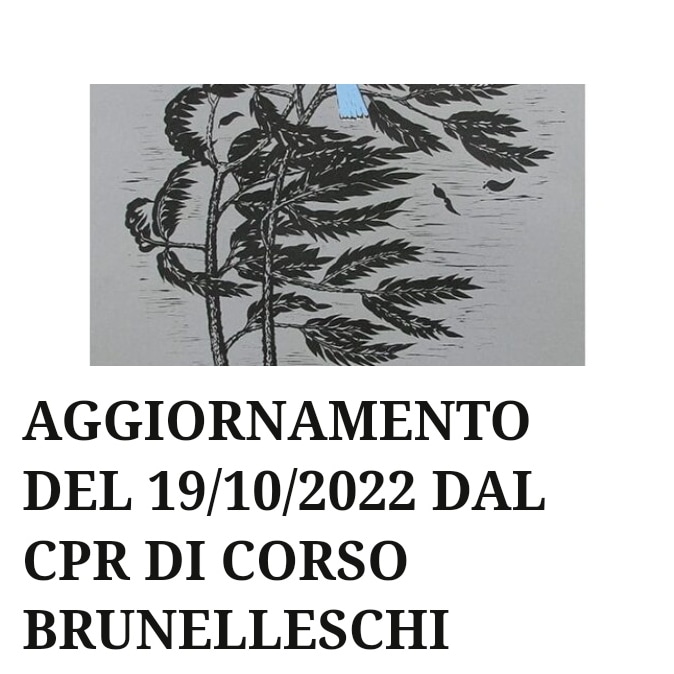 mimmoef's tweet photo. AGGIORNAMENTO
DEL 19/10/2022 DAL
CPR DI CORSO
BRUNELLESCHI
https://t.co/HliWatuT2g
#NOCPR #CPRLAGER
#BASTAFRONTIERE
#SENZAFRONTIERE
#NOFRONTIERE
#FREEDOM #HURRIYA #LIBERTÀ https://t.co/8ws7FKLrfM