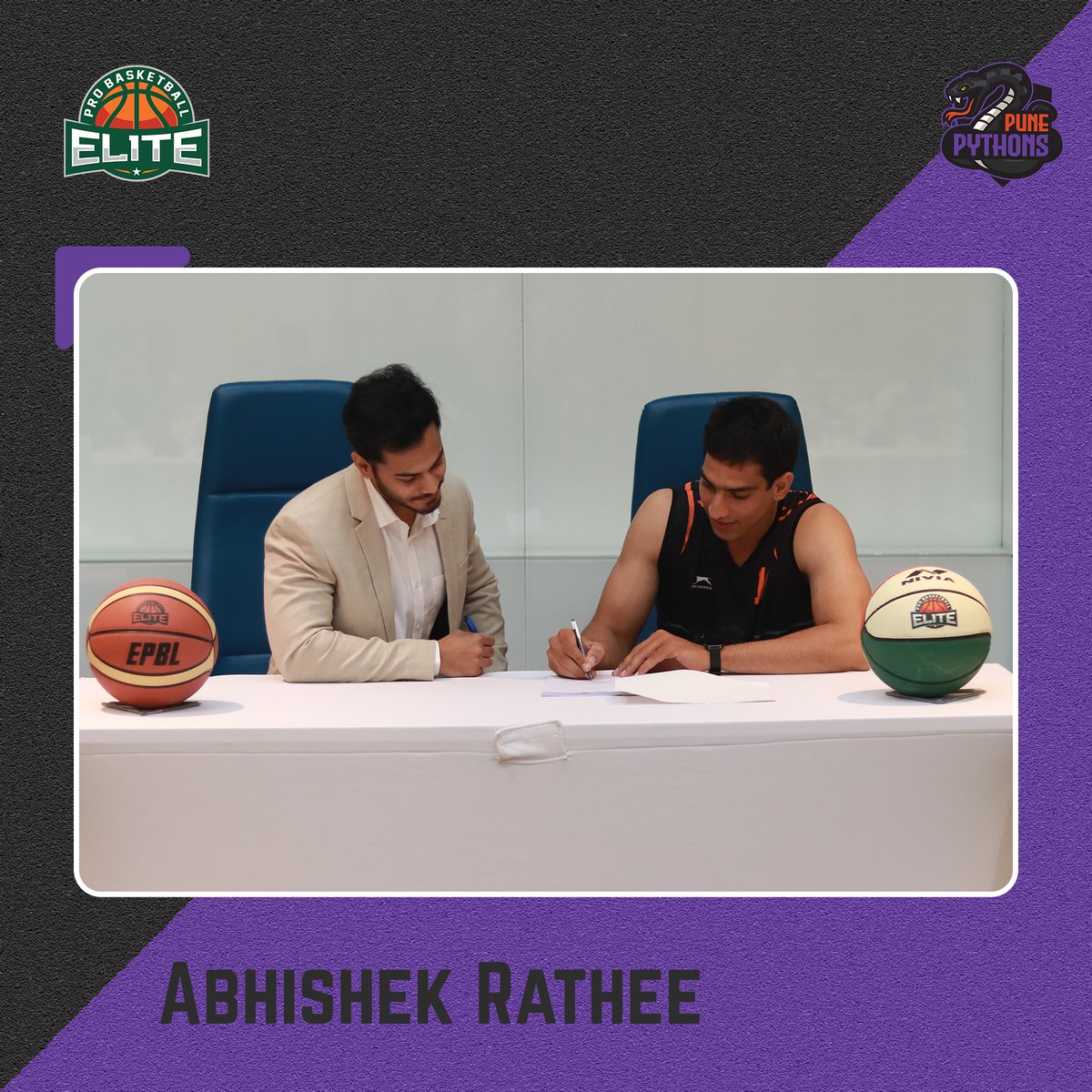 epblindia's tweet photo. The muscular machine Abhishek Rathee has stepped onto the court and will represent the Pune Pythons for the 1st season in the Elite Pro Basketball League. Welcome to Pune Champ!
#basketball #basketballindia #elite #pro #pune #pythons #draftee #champions
#eliteprobasketball https://t.co/lH9RN9JjVf
