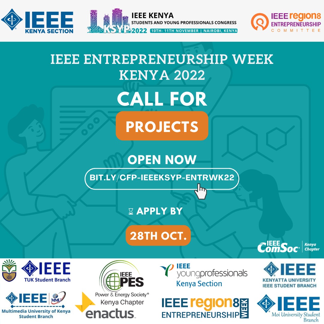 Welcome to The Most Serene forum for students and young professionals <a href="/IamChaltu/">Chaltu Marta</a> ,<a href="/TU_Kenya/">Technical University of Kenya</a>: thanks to our sponsors ,<a href="/ComputerSociety/">IEEE Computer Society</a> ,<a href="/IEEEWIE/">IEEE WIE</a> ,<a href="/ComSoc/">IEEE ComSoc</a> ,<a href="/ieee_pes/">IEEE Power & Energy Society</a>. 
#KaribuKenya.