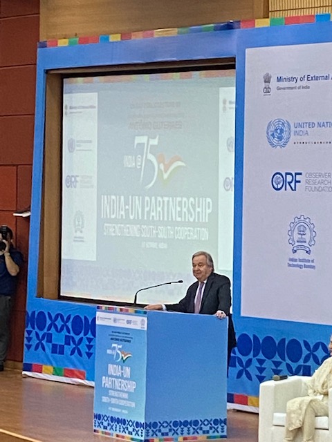 nzhays's tweet photo. Nice to be invited to a special address by Antonio Guterres, UN Secretary-General. Focus on India UN partnership, India@75, Strengthening South-South Cooperation. Hosted by Observer Research Foundation, MEA and UN India. We need multilateralism more than ever. https://t.co/C5NCE03ysG