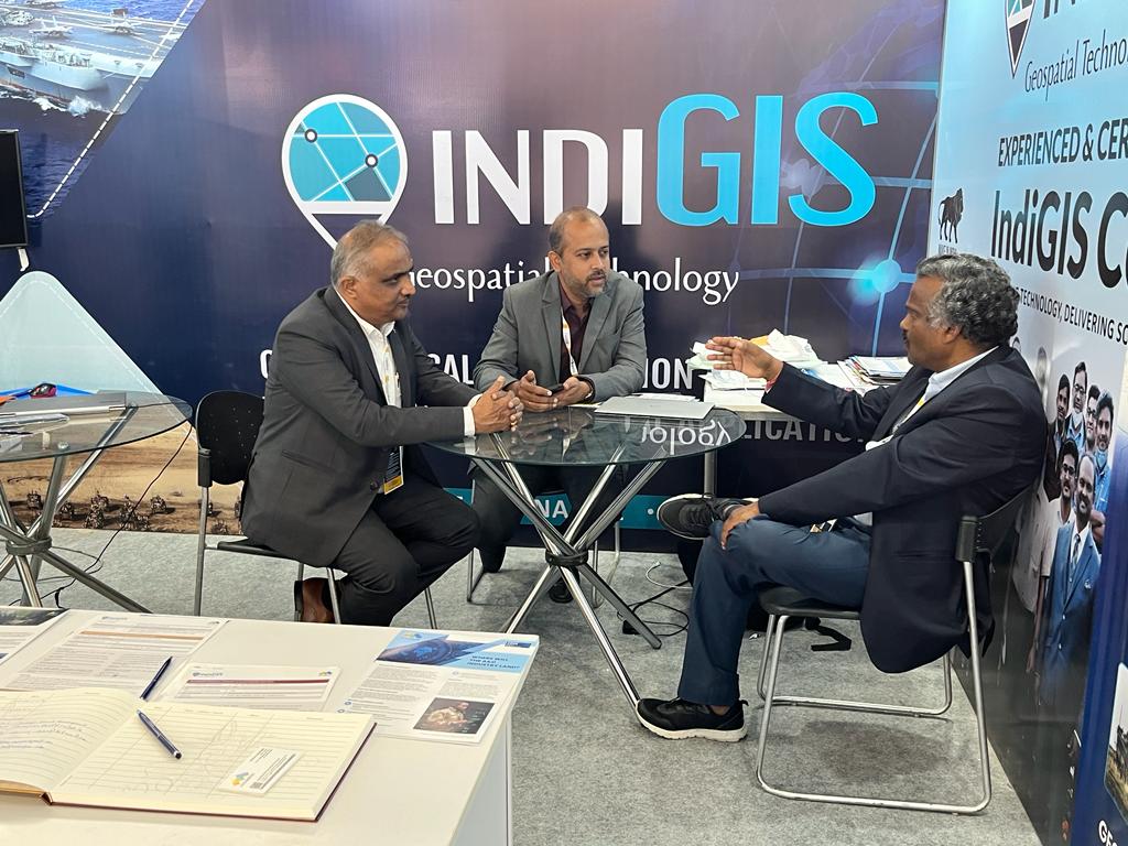 Mgtechsoft's tweet photo. Dr. Narayan Panigrahi, Scientist G, CAIR, DRDO. Visited #MicroGenesis Stall No: 7S.4 at HEC, Gandhinagar, Gujarat, and, discussed various possibilities and latest developments on the #IndiGIS

#DefenceExpo #PathToPride #IndiGIS #MGenatDefExpo2022 #MakeInIndia #IndiGISTechnology https://t.co/BLaC9U6SY5