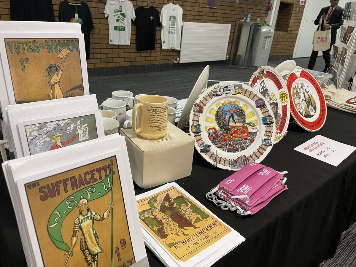 TUCpublications's tweet photo. Pick up a gift at TUC Publications/ BOOKMARKS at TUC Congress vintage &amp; new merch! @Bookmarks_books @TUCSouthWest @The_TUC @unite_southeast @UnisonEAsouth #union #UnionStrong https://t.co/FOXvt7BYbx