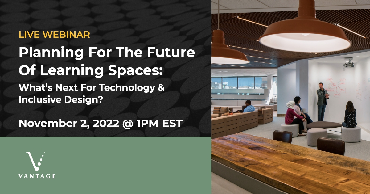 VantageTCG's tweet photo. Live Webinar: Vantage Principal, @parkerhoads, will be part of the Learning Spaces Collaboratory webinar panel “Planning for the Future of Learning Spaces: What’s Next for Technology &amp; Inclusive Design?". Sign up below!

https://t.co/HPfJNqIPTg https://t.co/nHpBgsproF