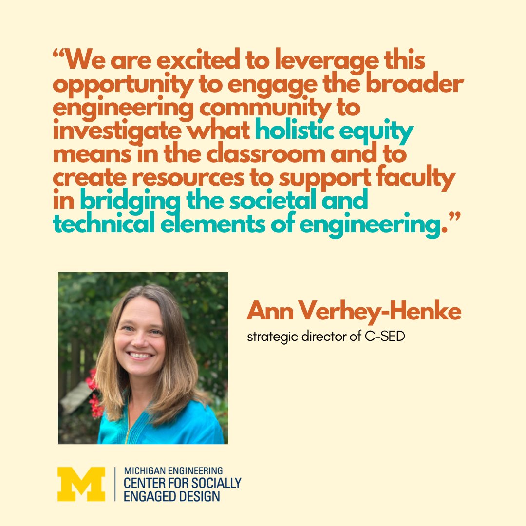 C-SED @ UMICH (@csedatumich) on Twitter photo Don't miss <a href="/UMengineering/">Michigan Engineering</a>'s announcement of 1.2M to fund equity-centered engineering curriculum! record.umich.edu/articles/1-2m-β¦ Don't miss <a href="/UMengineering/">Michigan Engineering</a>'s announcement of 1.2M to fund equity-centered engineering curriculum! record.umich.edu/articles/1-2m-β¦