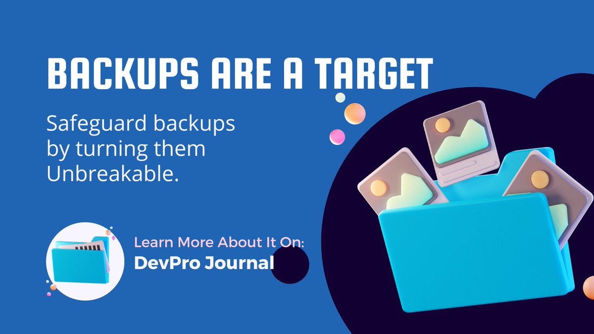 StorCentric's tweet photo. Safeguarding backups by turning them unbreakable is vital to any industry looking to protect #data from corruption or accidental deletion.  

Surya Varanasi, CTO of StorCentric, outlines it here -  
https://t.co/JWqyrWK88F 

#seeyourselfincyber #cybersecurity #datarecovery https://t.co/nM4VpYbQcL