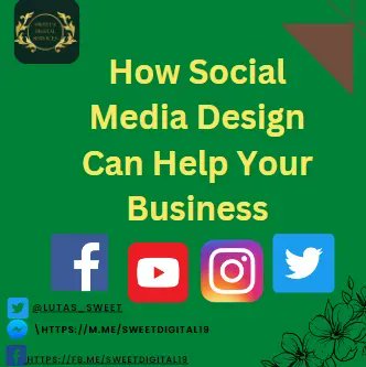lutas_sweet's tweet photo. How Social Media Design Can Help Your Business? 
Business designs establish authenticity and a professional approach, your social media channels should convey the same message which your customers can see  your page, posts and images. 
Facebook: https://t.co/CQAogvL5TJ https://t.co/3Z1SQlwVaG