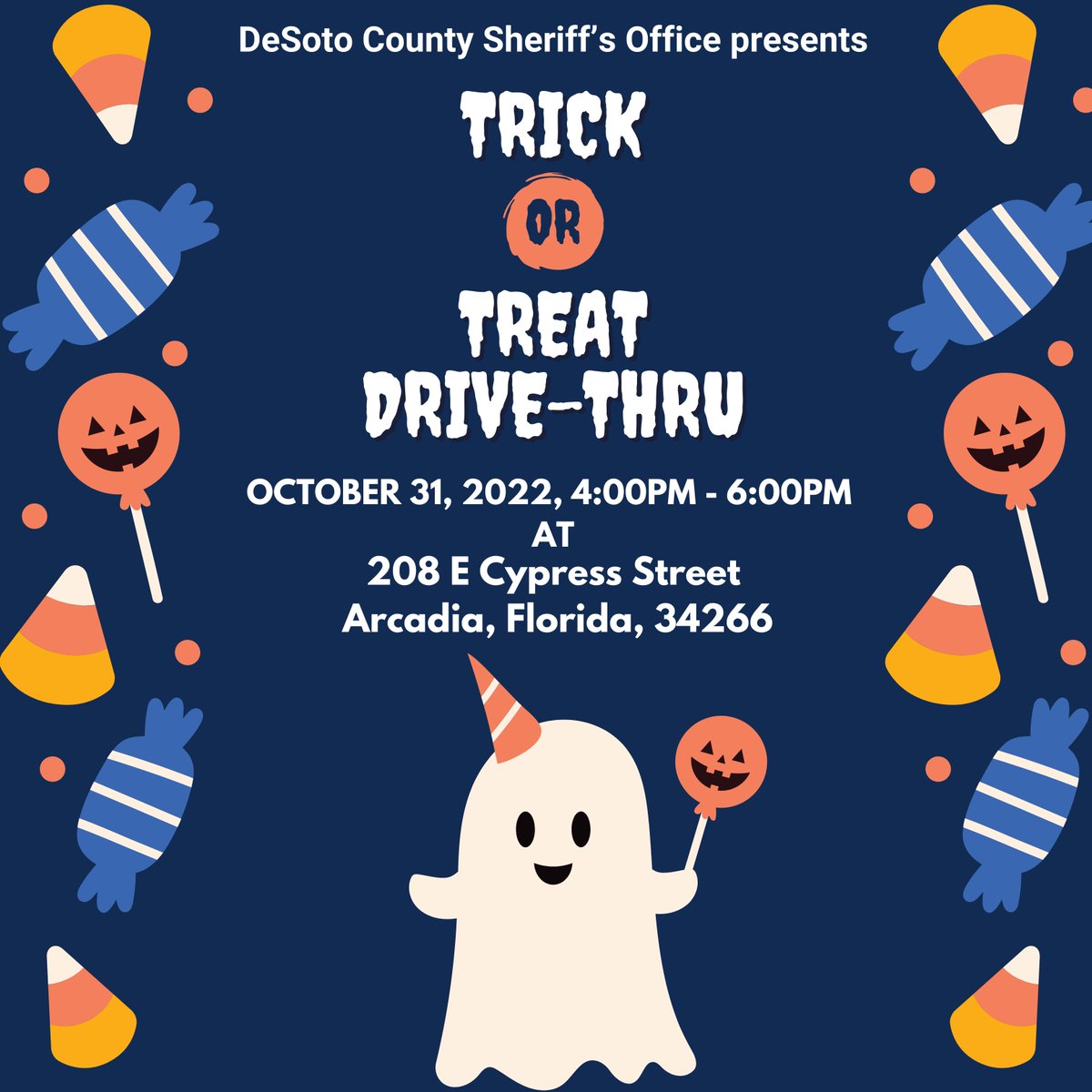 DeSoto Co FL Sheriff on Twitter "DCSO presents Trick or Treat Drive