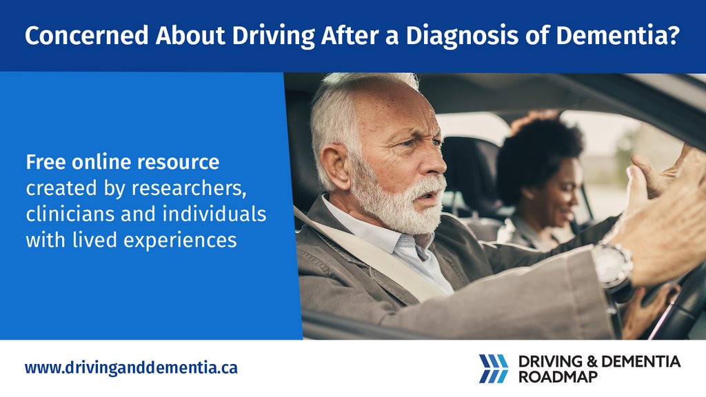 Driving following a diagnosis of dementia can be challenging for the individual and those closest to them. The Driving and Dementia Roadmap website provides support in helping to navigate the many challenges that driving poses in the context of dementia.

drivinganddementia.ca