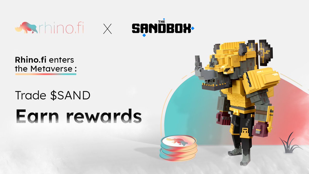 Make sure you have entered our 5000 $DVF giveaway in partnership with <a href="/TheSandboxGame/">The Sandbox</a> ⌛️

To enter:

➡️ Swap and #HODL at least $50 $SAND
➡️ Follow us &amp; <a href="/TheSandboxGame/">The Sandbox</a> 
➡️ Join our Discord
➡️ Confirm entry - rhinofi.typeform.com/to/A4ODT5qr?ty…

Get involved here👇
app.rhino.fi/swap?symbol=US…