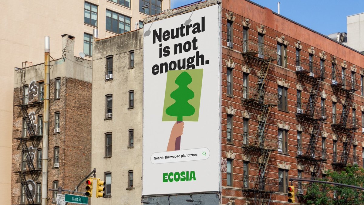 One of our favourite projects so far this year is @adrianjohnsonstudio's work on the <a href="/ecosia/">Ecosia</a> rebrand with <a href="/studiokoto/">Koto</a>.