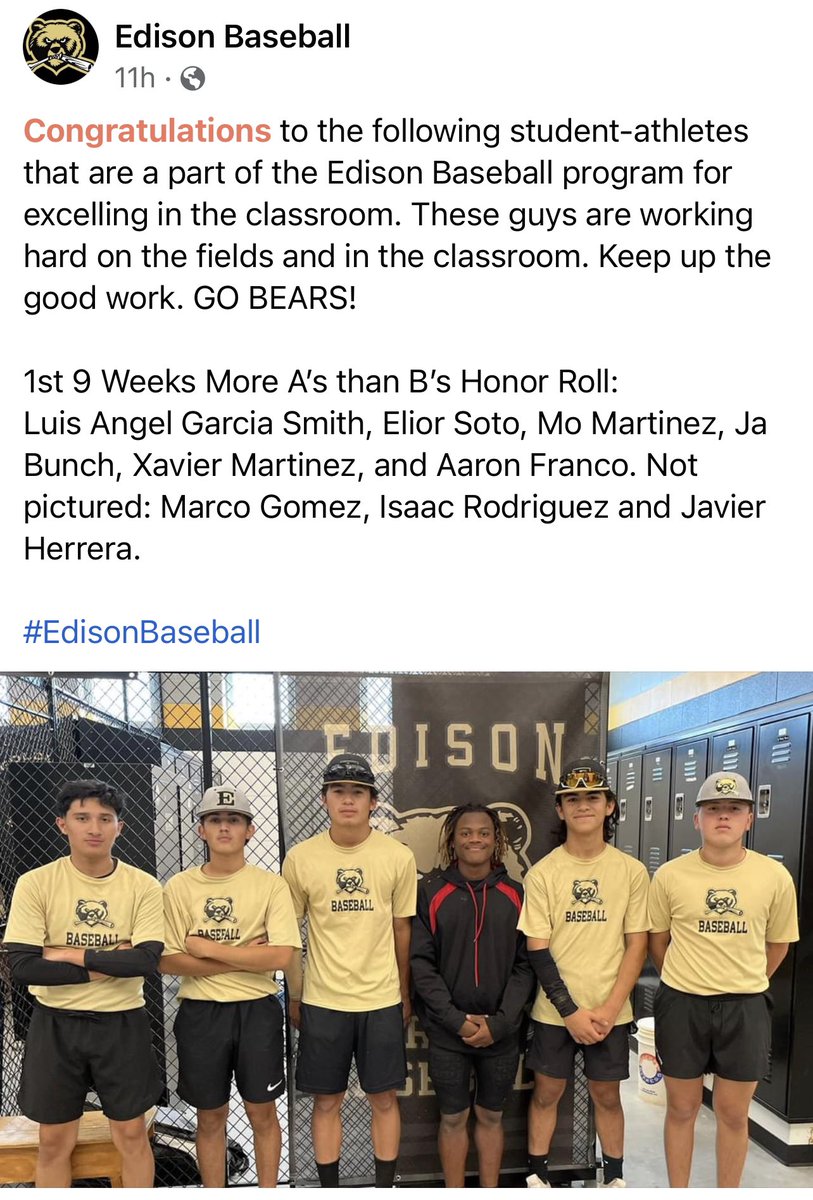 SA Edison Baseball tweet media