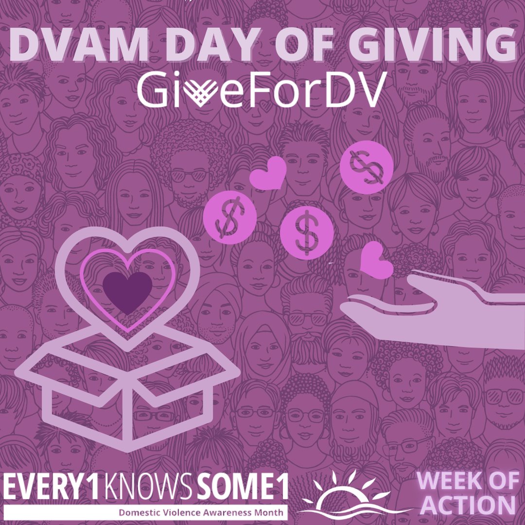 Domestic violence programs need support all year long. Your gift of any size helps us build a better, safer world for everyone. Link in bio to donate!
#DVAM #DVAM2022 #Every1KnowsSome1 #GiveForDV #DVawareness