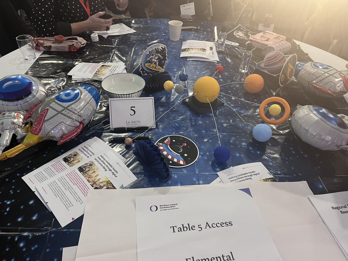 Kierakmo's tweet photo. Our cafe conversations went to another level today ๐๐ฉโ๐ fantastic to talk about what matters @NHSC_NI event #NICON22 #spacetheme #socialprescribing @AccessElemental #workingtogether #joinedupapproach https://t.co/hkoaTZJcWx