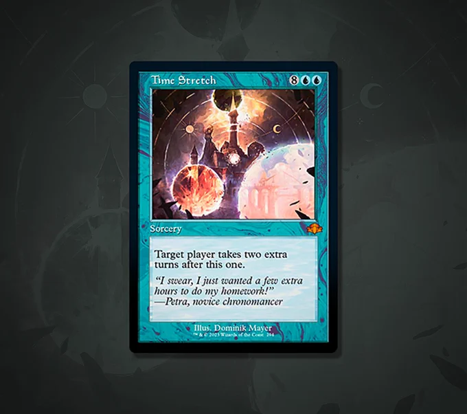 New painting for Magic the Gathering!"Time Stretch" for Dominaria Remastered.I can finally share with you the extended artwork with parts, which are not visible on the card it self! #mtg #magicart #fantasy #mtgcommunity #mtgartist #artistontwitter #painting 