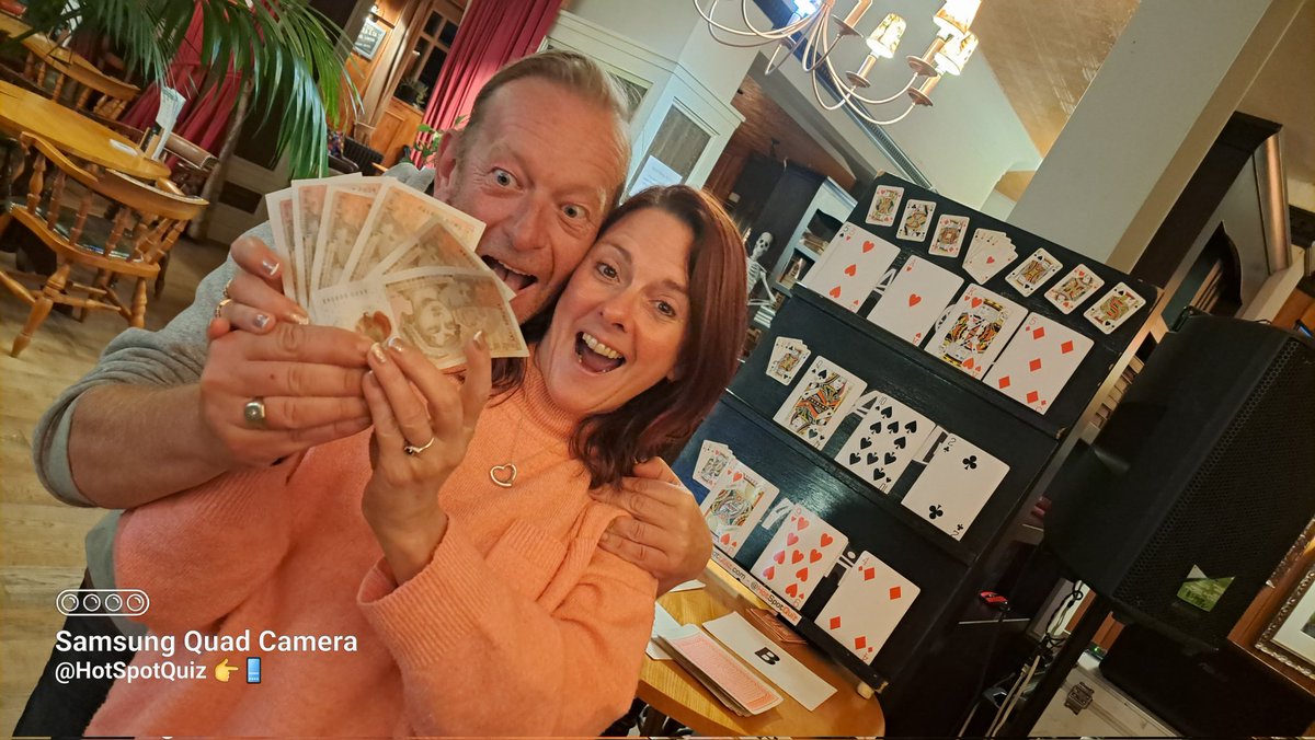 We had a fab fun <a href="/HotSpotQuiz/">Hot Spot Quiz 1.4k</a> Night Powered by <a href="/SpeedQuizzing/">SpeedQuizzing</a> on Tuesday night at <a href="/TheParrsWood/">The Parrs Wood</a> in #Didsbury 
Fab winners
1st 🥇 "ThE cRaB pEoPlE"
2nd 🥈 "Central Circles"
3rd 🥉 "Just The 4 Of Us"
Last "JFT"
We gave out a £90 bribe 💰Ca$h on #PYCR! ♣️♦️♠️♥️ #Quiz #PubQuiz