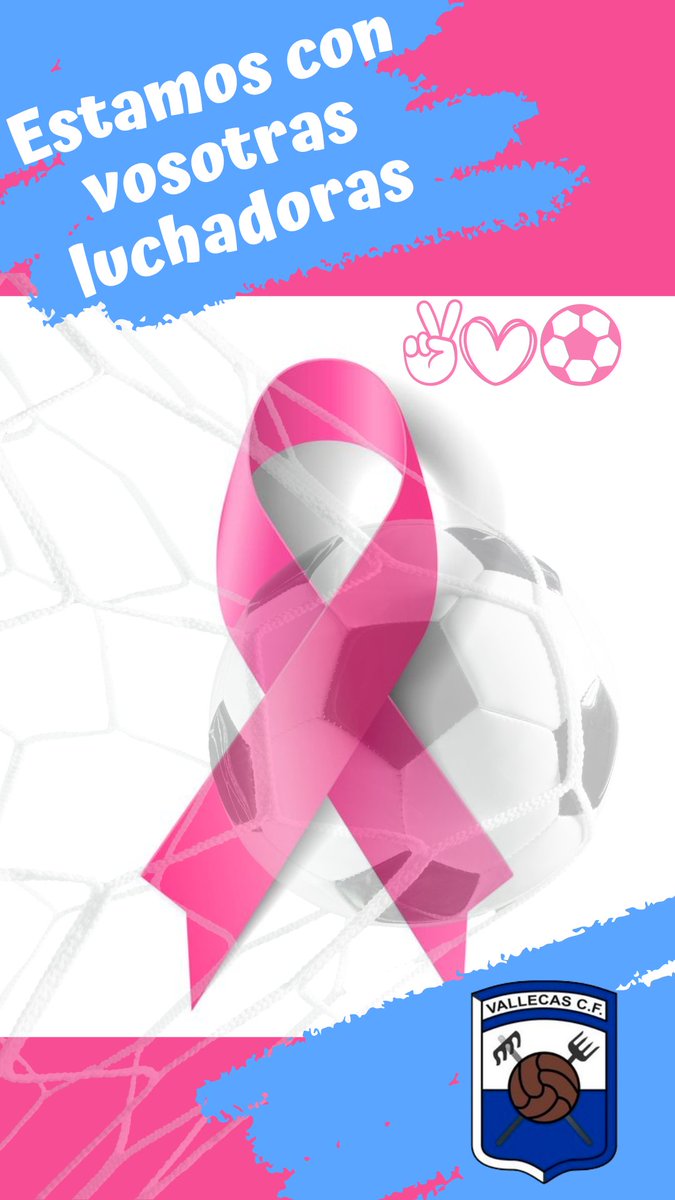 VallecasCF's tweet photo. Por todas las guerreras vamos a MARCARLE UN GOL AL CANCER DE MAMA!!!!!!
#futbol #futbolfemenino #fut7 #fut11 #CancerDeMama https://t.co/VbZ47UGqgR