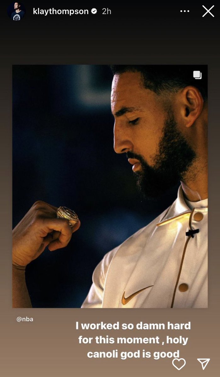 KLAY: “I worked so damn hard for this moment. Holy cannoli, God is good.”