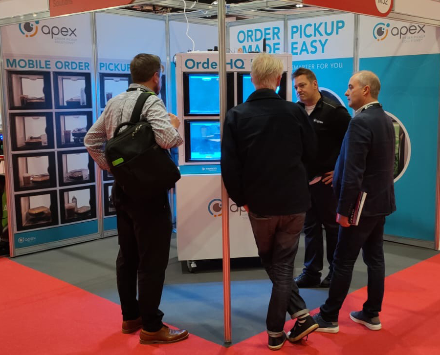 ApexOrderPickup's tweet photo. Come by stand M52 at the @TakeawayExpo to find out why our OrderHQ Smart Food Locker is a Delivery Innovation Award finalist. They improve click-and-collect efficiency and give customers a 10-second pickup experience. #RTIE22 #clickandcollect #restauranttech https://t.co/6FFYsaLv0E