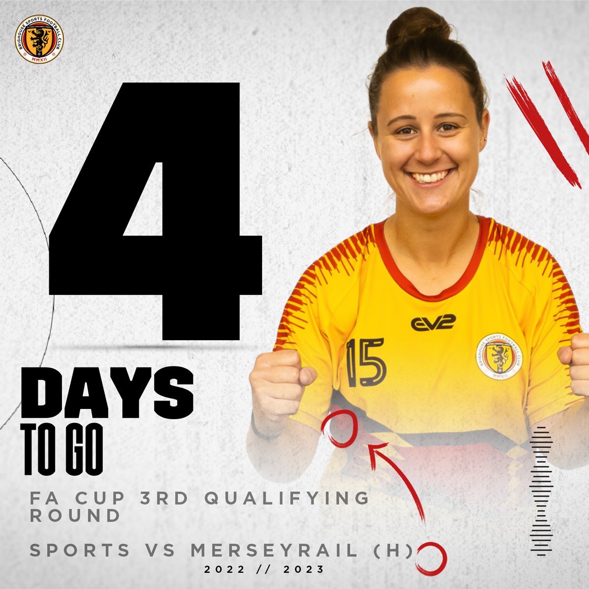 BrigSportsFC's tweet photo. FA Cup action is back in 4 Days!!!! Come down and support the Ladies this Sunday at 14:00 KO!!! ⚽🇩🇪  #BSFC #UpTheSports #Brighouse #WomensFootball #WomensFACup #OneTownOneCommunity https://t.co/O8lwnm2e0Z
