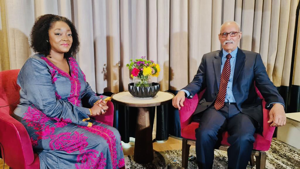 President Brahim Ghali speaks to @TsepisoMakwetla about the plight of Saharawi. He accuses Morocco of using Phosphorus to attack the people of SADR. He also says they are winning the diplomatic war in a bid to secure self determination. Catch the interview tonight. #SABCNews