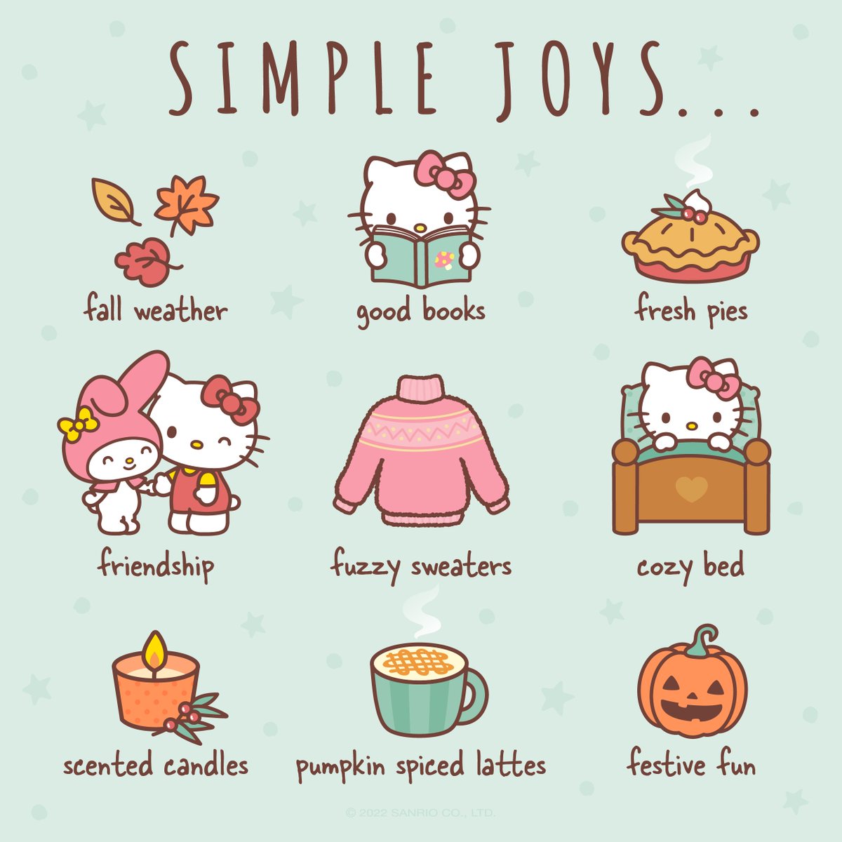 hellokitty's tweet photo. #WellnessWednesday: A reminder of the simple joys this season is bringing! 🍂✨ https://t.co/481ffgcjme