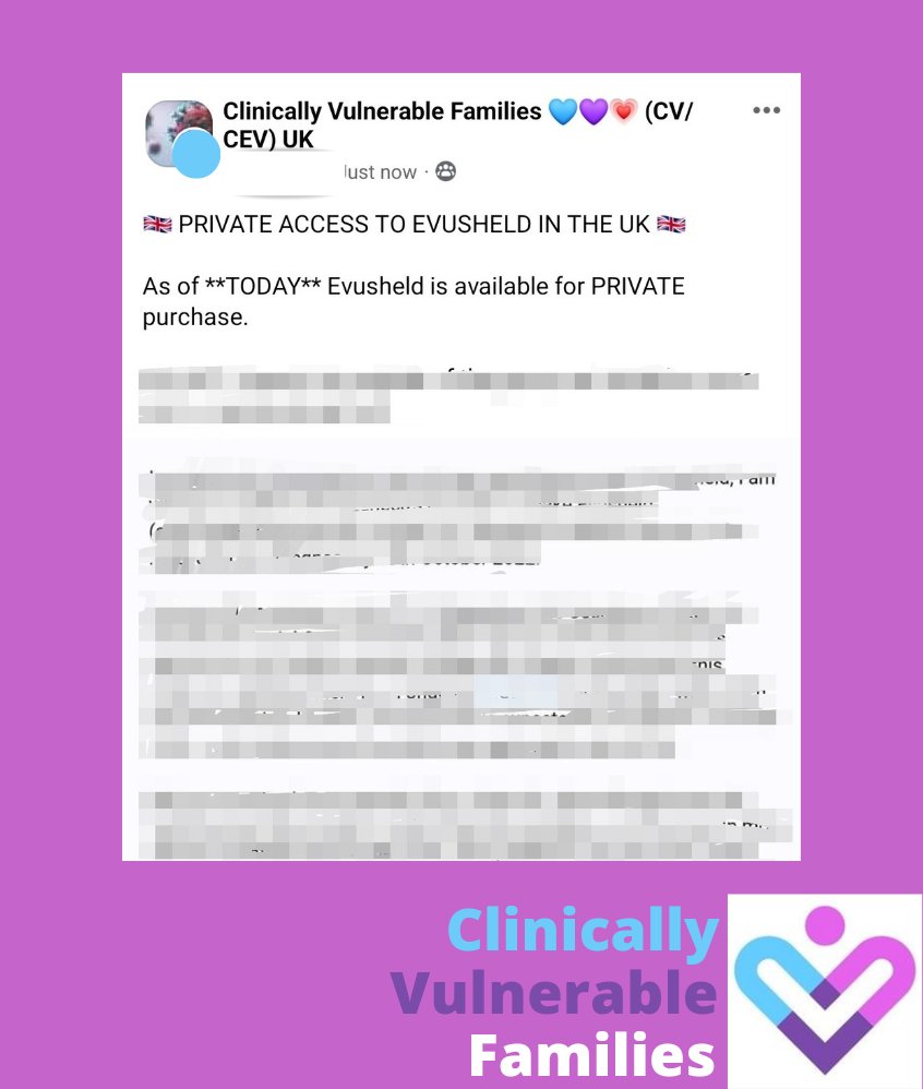 cv_cev's tweet photo. 🇬🇧 PRIVATE ACCESS to #Evusheld 🇬🇧

Available from * TODAY * 19th October '22.

In the UK.

Our NICE submission is going in today. We continue to fight for ALL vulnerable lives and NHS access to this treatment #LivesAndLiberties.

Join us for more
👇👇👇
https://t.co/CAkJnTTcgL https://t.co/zAGVKcI23Z