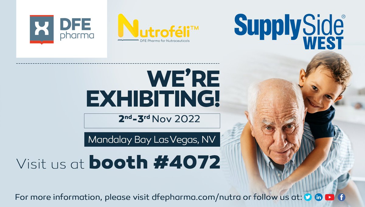 dfepharma's tweet image. Interested in our expanded production capacity for MCC? Meet us at #Supplysidewest
and learn more about Nutroféli ™, our portfolio of natural #excipients for the #nutraceutical industry, and key product offerings. Visit our booth for a chance to win Apple AirPods Pro2.