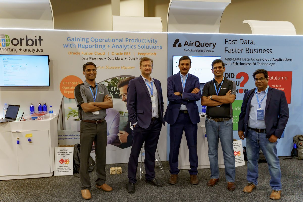 AirQuery's tweet photo. If this was day one of Oracle #CloudWorld 22, we can't wait to see what more it holds for us in the store.
@AirQuery experts were thrilled to meet everyone & discuss how they revolutionize the BI industry.
Visit Booth #404 @ The Venetian Expo, #LasVegas
#airquery #quicklets #ocw https://t.co/SzmvVb2QO6