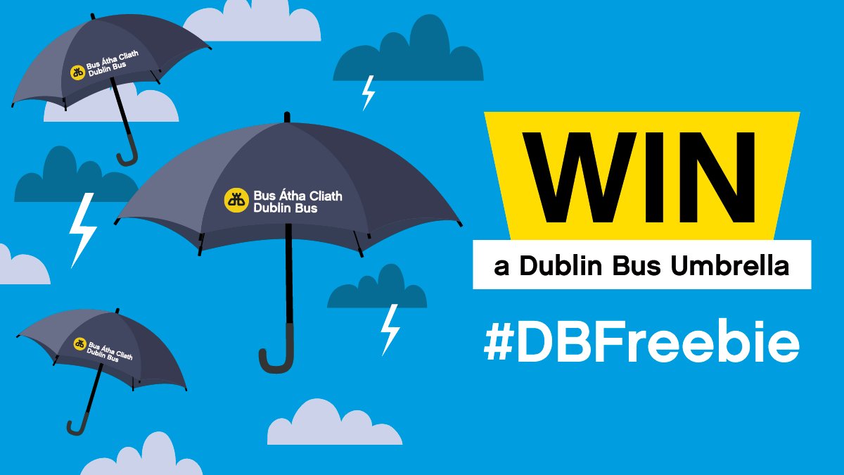It's raining, it's pouring and #DublinBus have some umbrellas to giveaway. RT with #DBFreebie to be in with a chance to #win.
We've got you covered. ☂