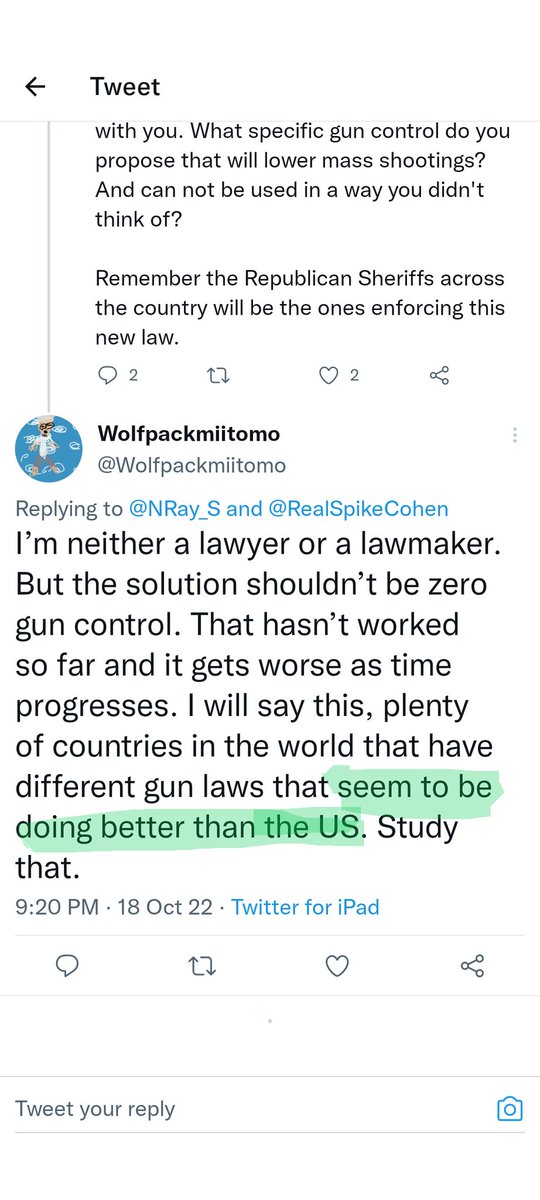 NRay_S's tweet photo. @Wolfpackmiitomo @RealSpikeCohen This is the most important piece of your reply. This is dependent on what media you see, and what your advertising interest graph is, or your Advertising social graph. Because I'm connected to other countries, I get notices regularly of shootings in other countries. https://t.co/0mhIZ9uU6C