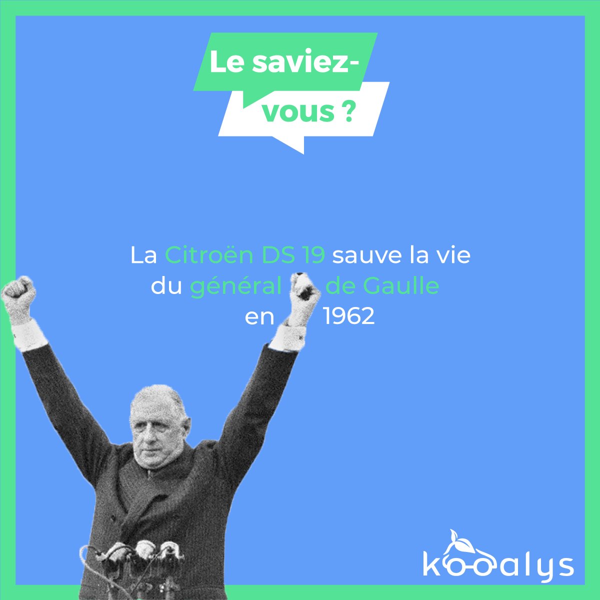 Une #voiture sauve la vie d’un Président français en 1962 🇫🇷

Venez découvrir la story ⬇️😀 
bit.ly/3D90my1

#automobile #flotteauto #véhicule #mobilité #citroen #president  #assurance