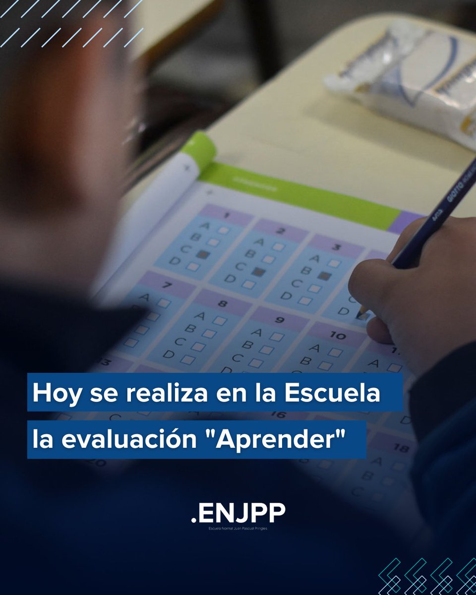 enjpp_edu's tweet image. 🔵Hoy se realiza en todo el país la evaluación #Aprender, en la que participarán más de 12 mil estudiantes de diferentes escuelas.

📌En la Escuela Normal "Juan Pascual Pringles", participarán estudiantes de 6° año.

Más info➡ bit.ly/3gjhhoN

#LaMixta #ENJPP