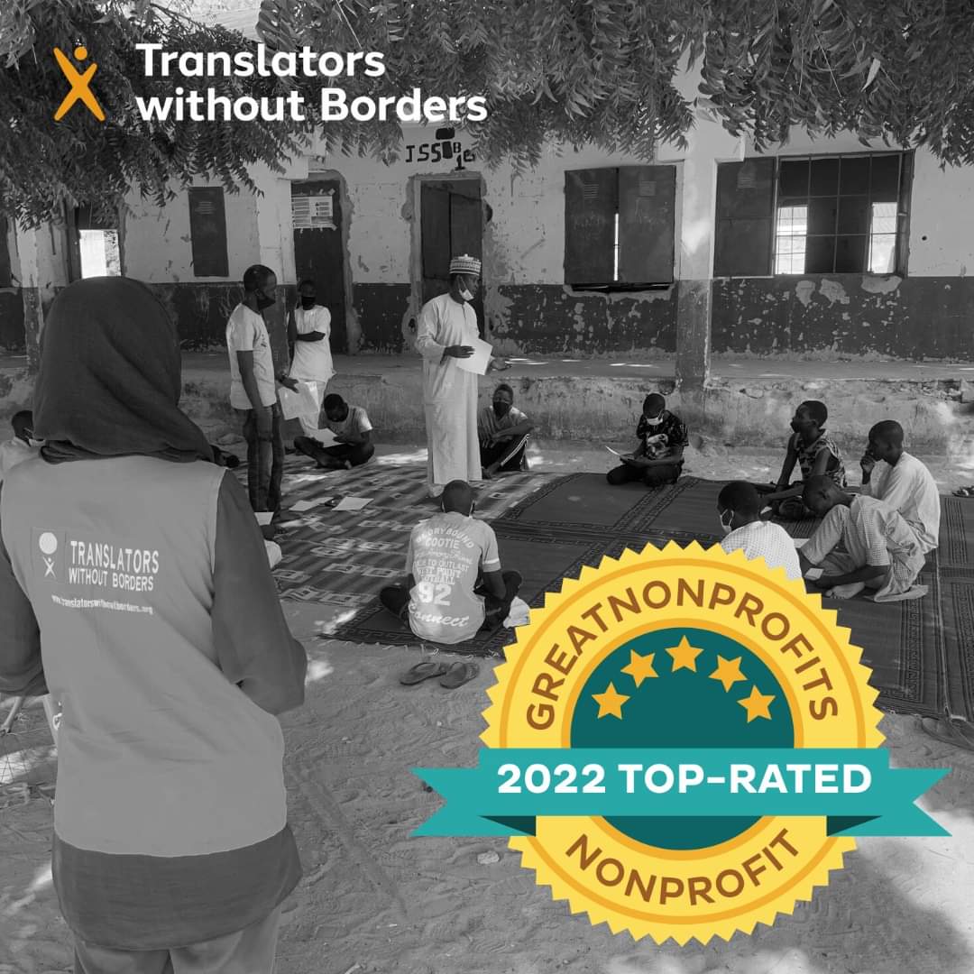 irakoze94's tweet photo. Yay @TranslatorsWB, a 2022 Top-Rated Nonprofit 🚀 🥳💪. Congratulations to the team and the community 👏. @CLEARGlobalOrg
#TWBCommunity #GreatNonProfits https://t.co/YbkGZ6XRsQ