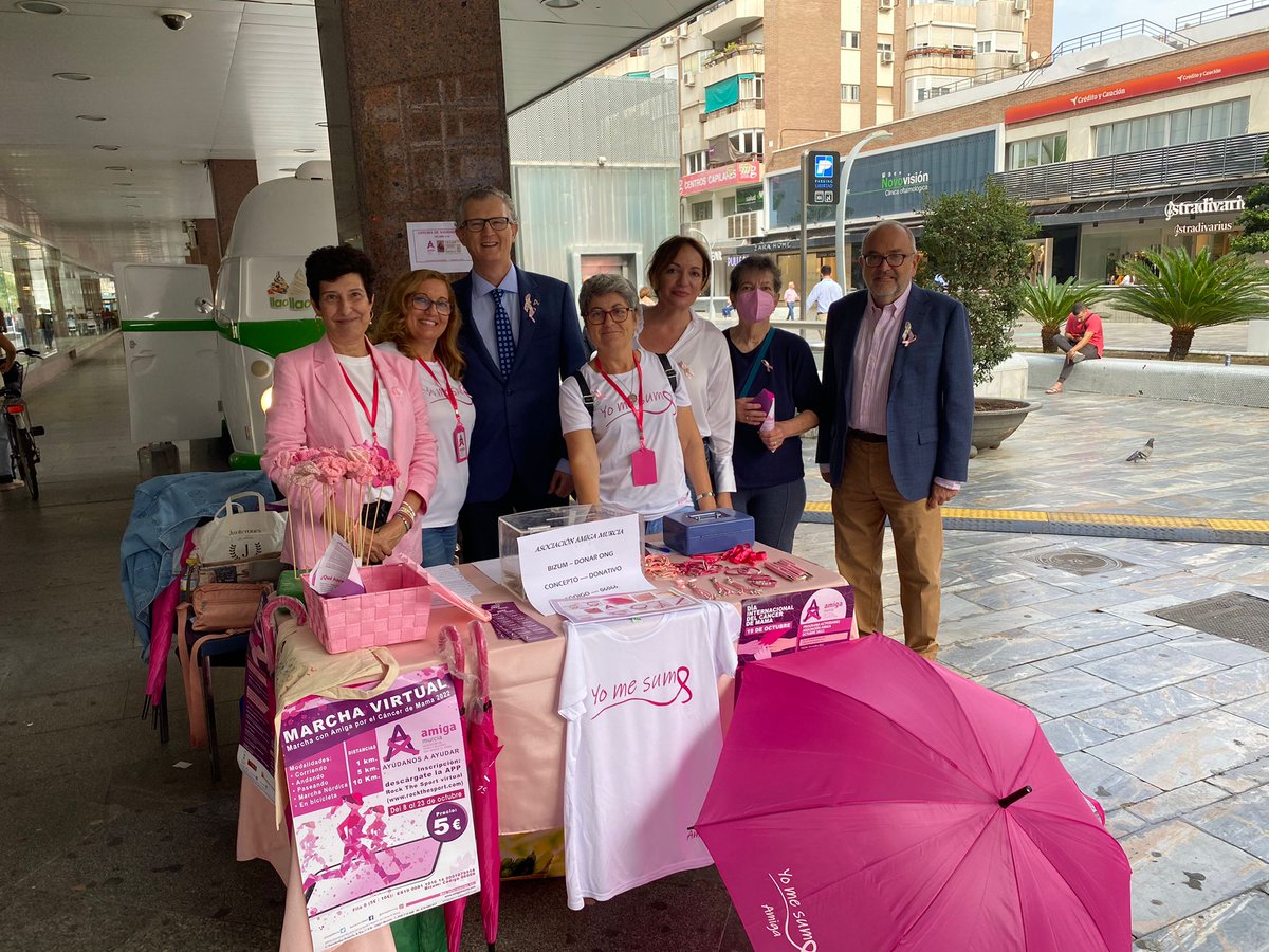 Murciasalud's tweet photo. 🎀Hoy puedes asistir a las diferentes mesas informativas y actividades organizadas por @ContraCancerMUR y @AmigaMurcia en apoyo a las personas con #CáncerDeMama  
 
#MurciaSalud #DíaMundialDelCáncerDeMama #ElRosaEsMásQueUnColor #Súmatealrosa https://t.co/iNTpykWu2f