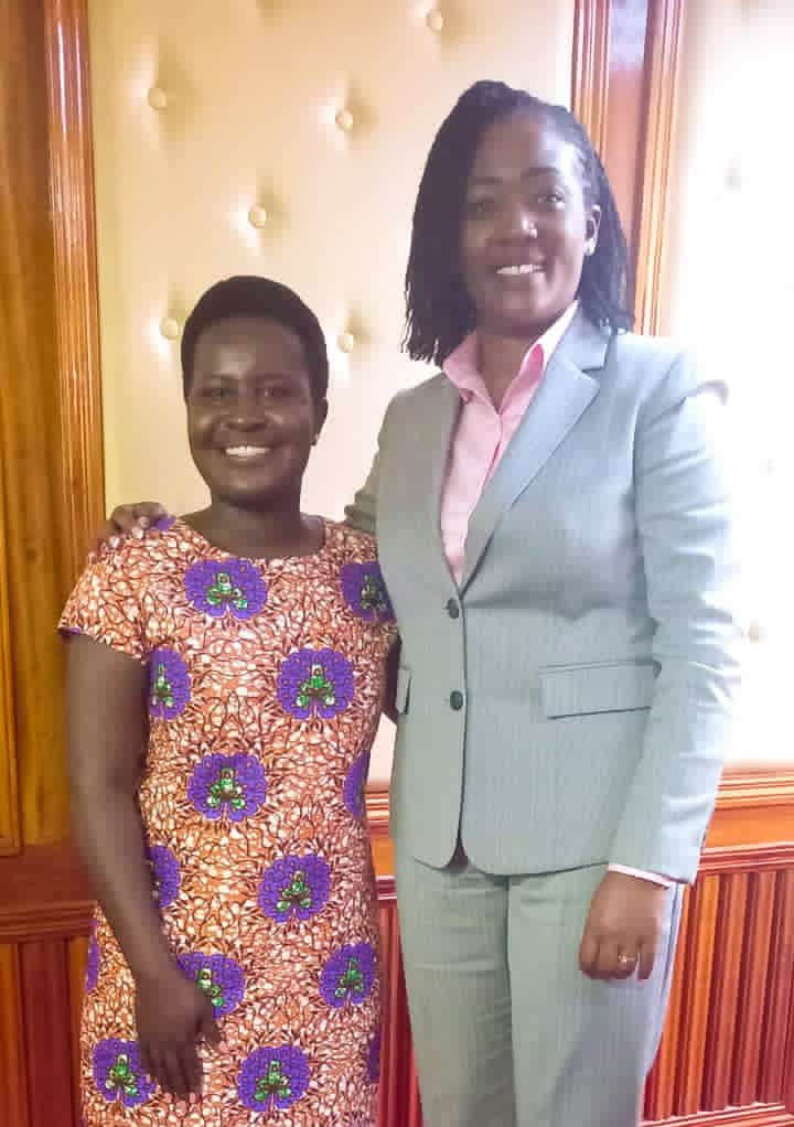 IsaackMutai9's tweet photo. Congratulations my mentor @HonTuya~  @essyokenyuri

After vetting session, Essy Okenyuri was seen congratulating Hon. Roselinda Soipan Tuya, CBS, M.P - incoming CS for Environment &amp; Forestry .Hon Okenyuri is set to replace Tuya in Senate of Kenya.all the best waziri .@WomenRuto https://t.co/JN0qmO8JaX