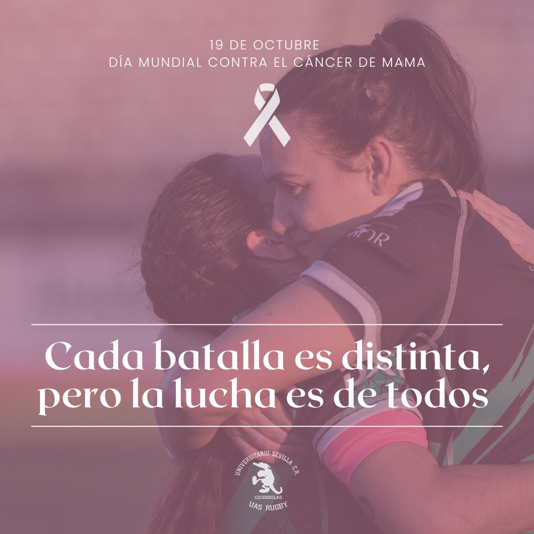 CocodrilasRugby's tweet photo. 🎀 19 de octubre: Día Mundial Contra el Cáncer de Mama 🎀

Hoy es un día especial y queremos mostrar nuestro apoyo a todas esas mujeres valientes que han luchado y luchan contra el cáncer de mama.

Cada batalla es distinta, pero la lucha es de todos ✨

#JuntasSomosMasFuertes https://t.co/Zc1POdqzZd