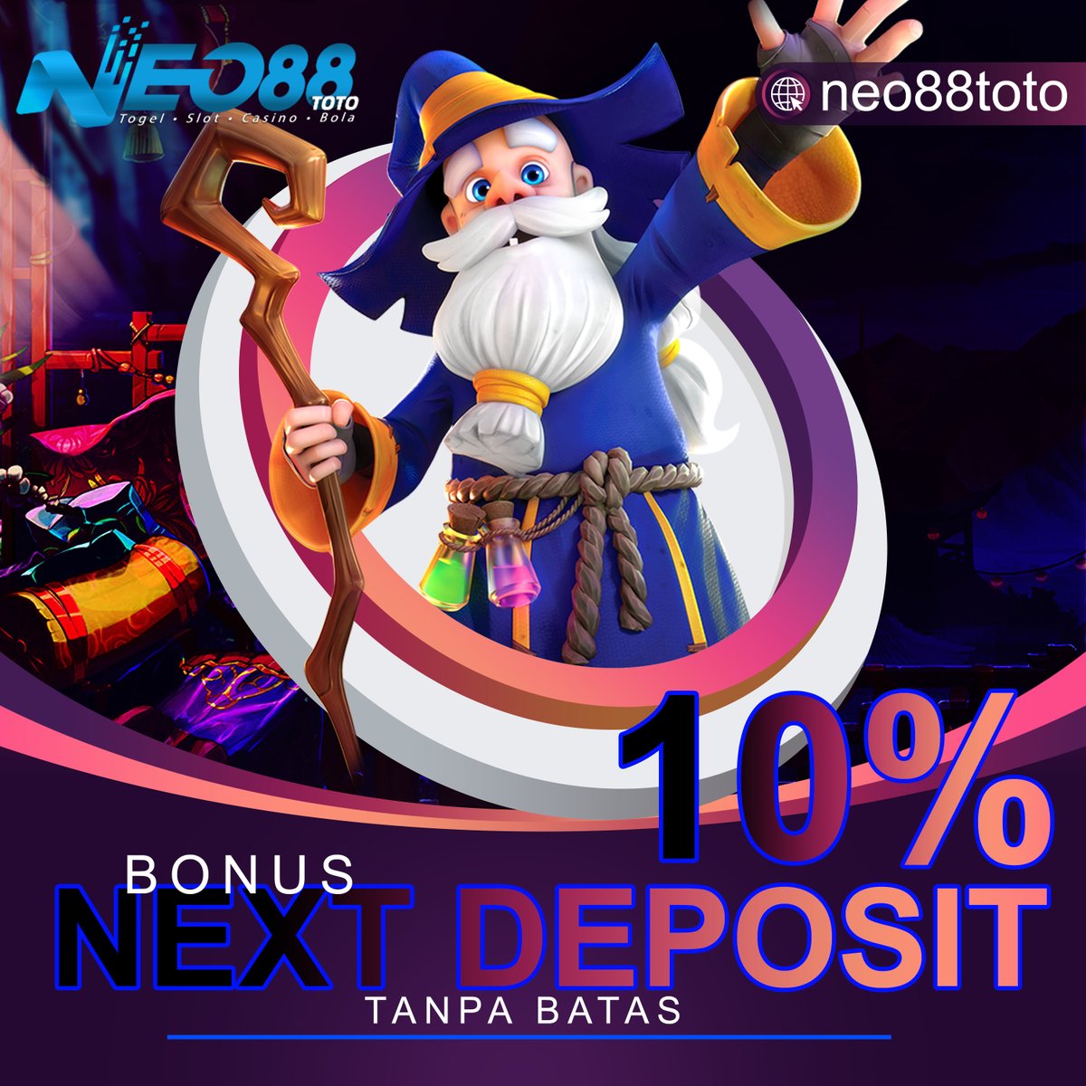 Neo88Toto's tweet photo. Yuk kak main di NEO88TOTO banyak bonus menarikloh kak... bonus harian tanpa batas bisa di mainkan di slot dan togel ya kak #SLOTGACOR #FYP #JPJPJP #NEO88TOTOMANTAP https://t.co/k9KsPsGofC