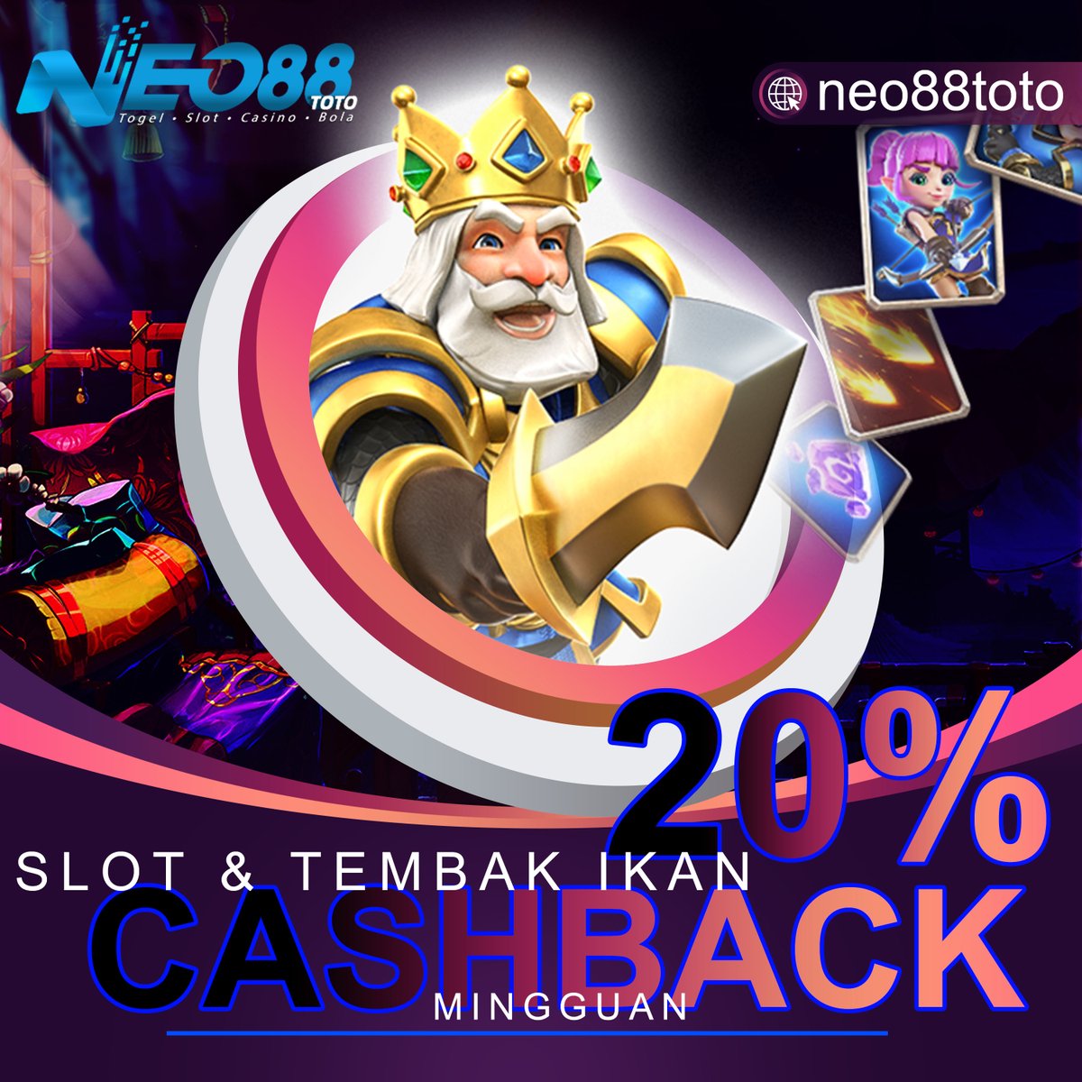 Neo88Toto's tweet photo. Yuk kak main di NEO88TOTO banyak bonus menarikloh kak... bonus harian tanpa batas bisa di mainkan di slot dan togel ya kak #SLOTGACOR #FYP #JPJPJP #NEO88TOTOMANTAP https://t.co/k9KsPsGofC