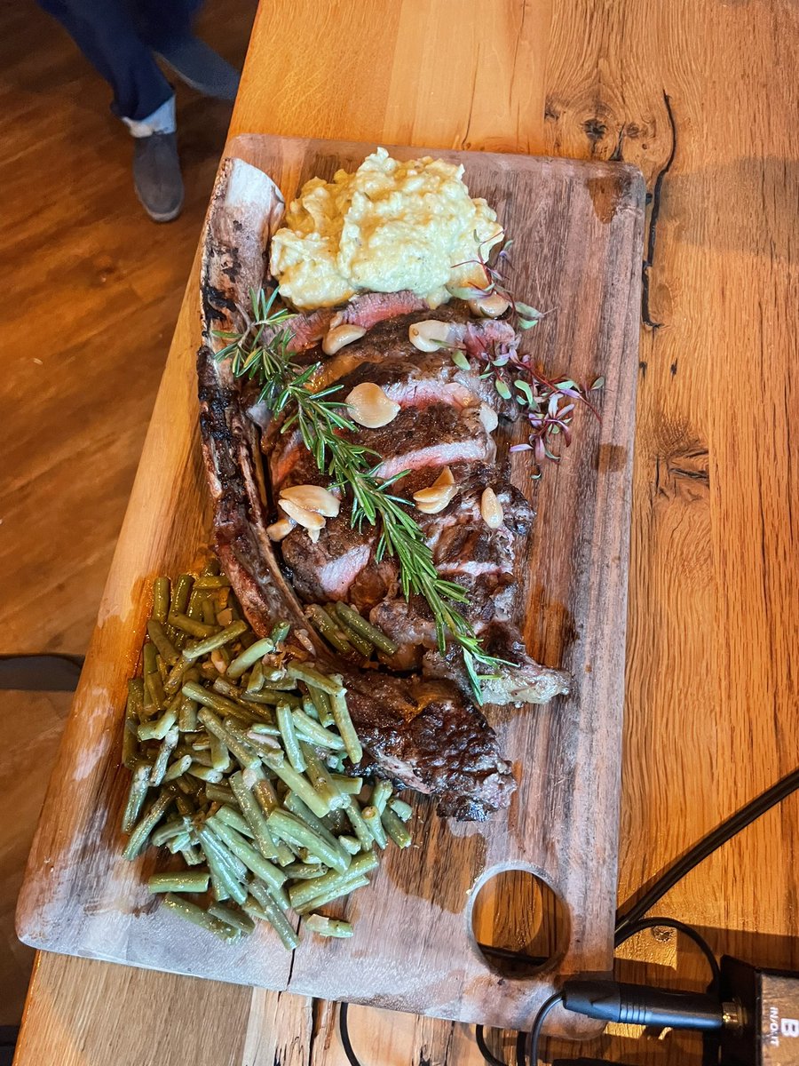 Wow, first time <a href="/CityWineryBOS/">City Winery Boston</a> and they did not disappoint. This Tomahawk steak was unbelievable. Great spot. Looking forward to going back