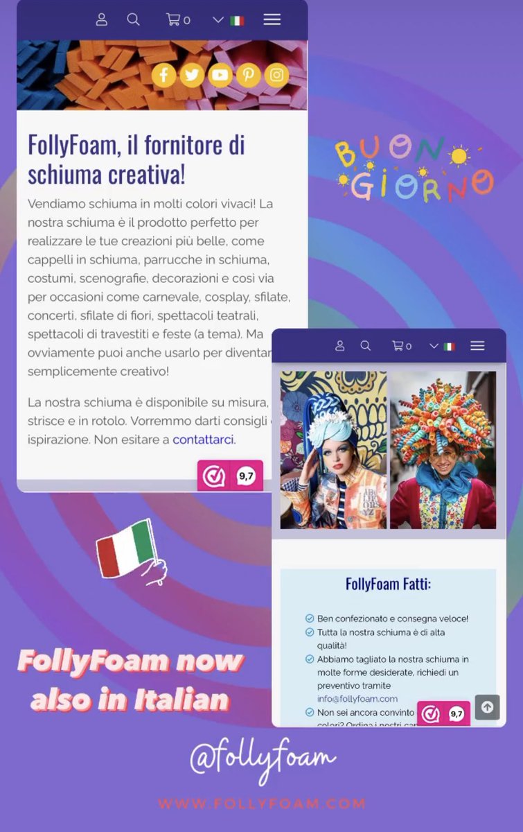 FollyFoam's tweet photo. For our Italian customers!! 
#foam > #schiuma https://t.co/ujcXYGsOra