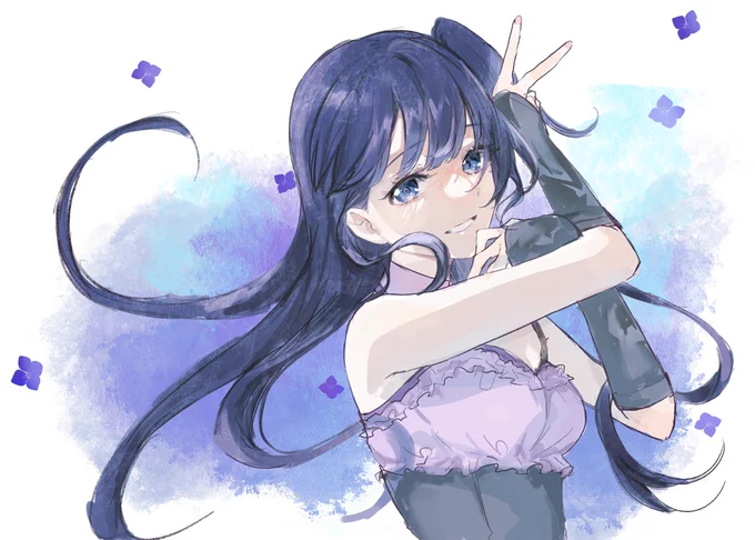 #葵の絵誕生日のためにかいた謎ポーズの葵ちゃん供養 