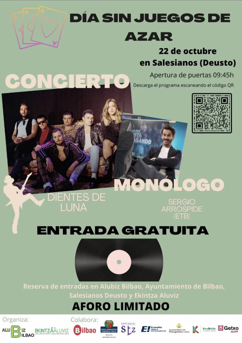 🎶 Larunbata || Sabado 🎶
#musika #musica #kontzertua #concierto #dientesdeluna #management #bagabiga <a href="/DientesdeLuna/">DIENTES de LUNA</a>