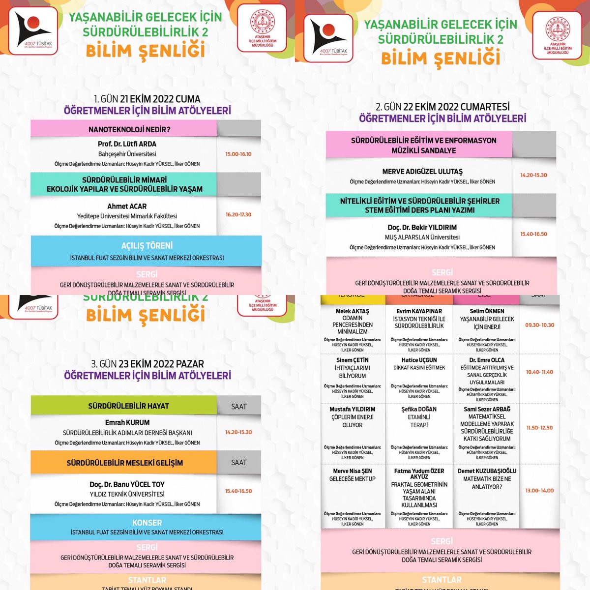 Ataşehir İlçe Milli Eğitim Md. ad. Türkiye’deki 49 projemizden biri TÜBİTAK4007 “Yaşanabilir Bir Gelecek İçin Sürdürülebilirlik”adlı projemiz başlıyor🎉🎊
Tarih:21-22-23Ekim2022
<a href="/mramazanbarin/">Ramazan Barın</a> <a href="/varmik/">Prof.Dr.Kemal Varın Numanoğlu</a> @BilsemMeb <a href="/yilmaznazif/">Nazif Yılmaz</a> <a href="/istanbulilmem/">İstanbul İl Millî Eğitim Müdürlüğü</a> <a href="/memleventyazici/">Levent Yazıcı</a> @ismail_gunday <a href="/Tubitak/">TÜBİTAK</a>