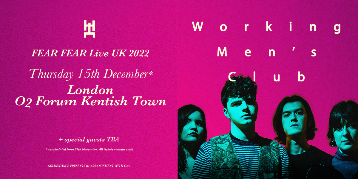 .@work1ngmensclub has announced a headline show at @O2ForumKTown for Thursday 15th December 2022! Part of their Fear Fear Live UK Tour. ⏰ Tickets are available now 🎫 w.axs.com/laka50JNXcs