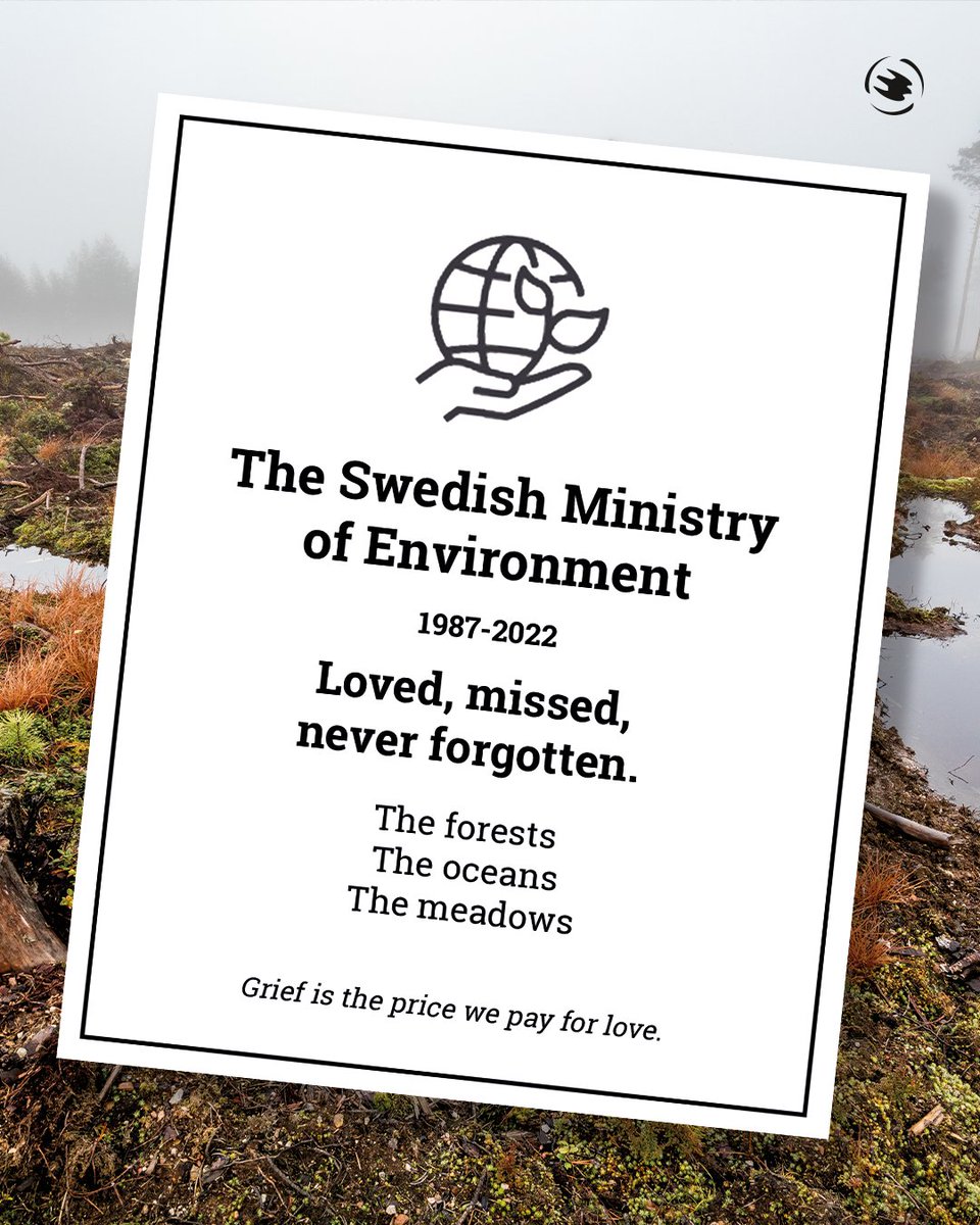 After 35 years the Swedish Ministry of Environment is closed down by the new government. It is a clear signal that environmental policies are being de-prioritized.
#climateemergency